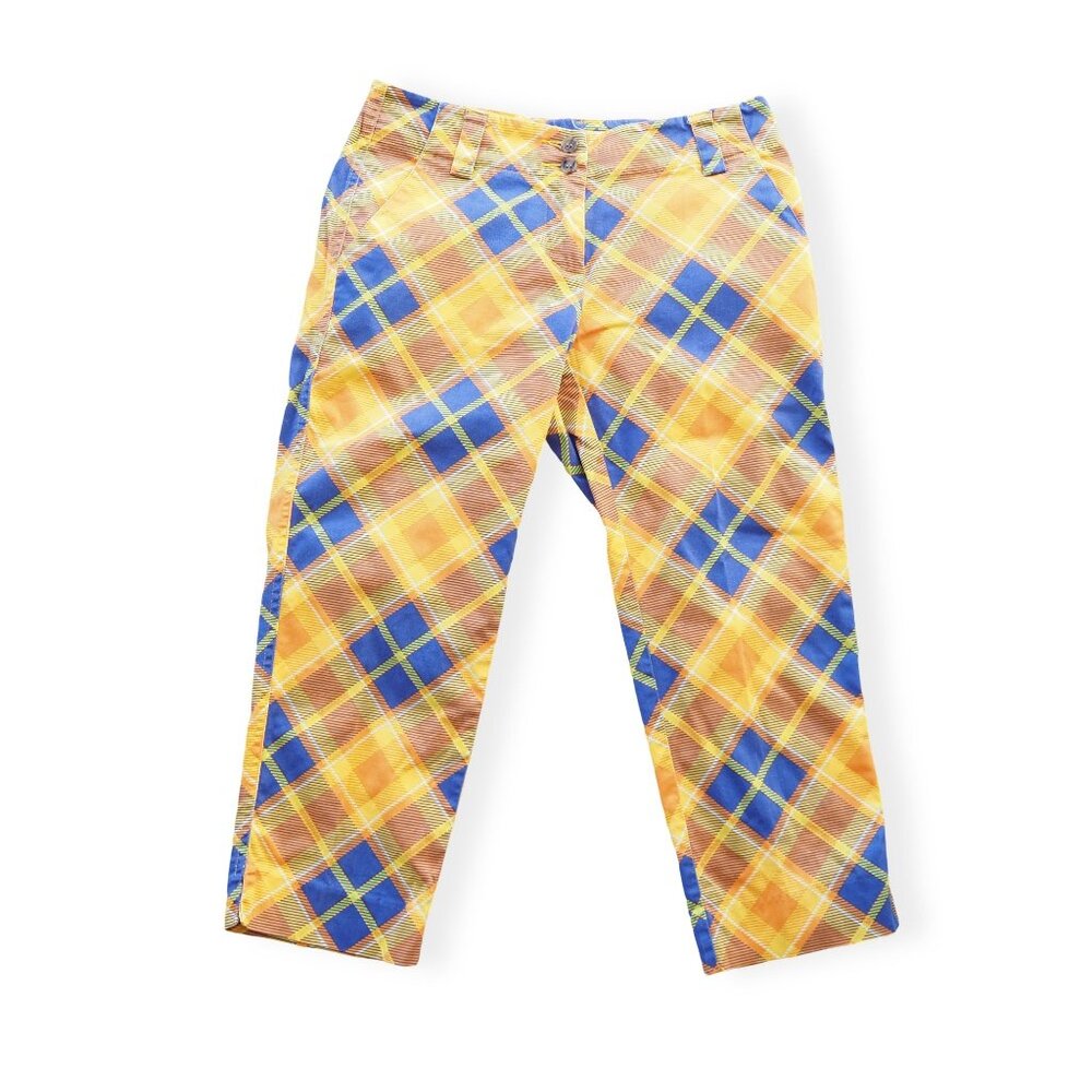 Loudmouth Golf‎ 'Peanut Butter & Jelly" Plaid Capri Women's 2 Ladies
